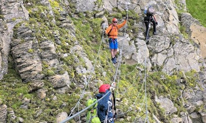 Am Klettersteig Mauskarspitze