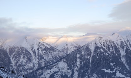 Alpenglühen direkt vor der Tür