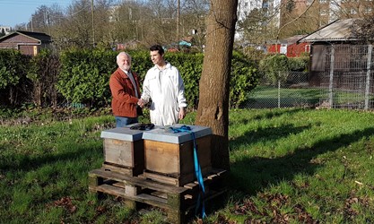 Udo Solich und Wolfang Reuter von BEEsharing